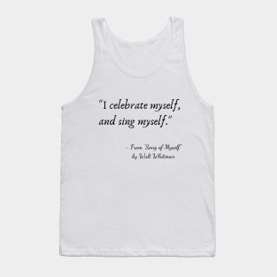 A Quote from "Song of Myself" by Walt Whitman Tank Top